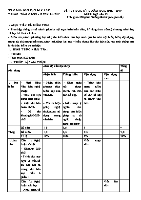 Đề thi học kỳ II môn Ngữ văn Lớp 12 - Năm học 2018-2019 - Trung tâm GDNN - GDTX Ea Súp (Có đáp án)